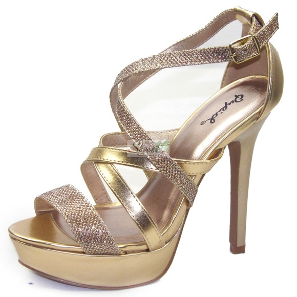 qupid gold heels